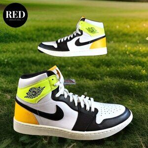 Nike Air Jordan 1 High Volt Gold Black Golf Shoes DQ0660-105 - Men's Size 13